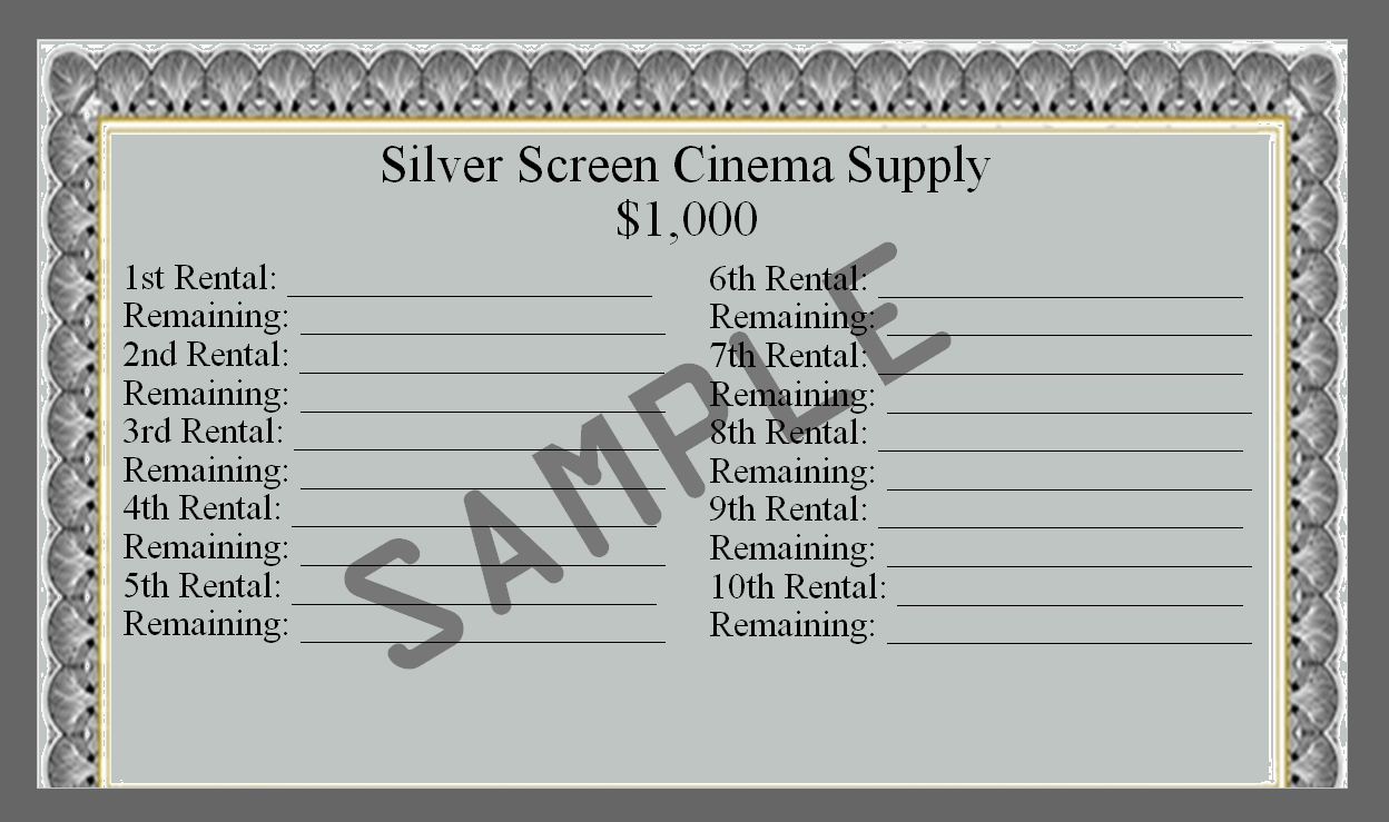 Rental Gift Certificate - Image 2